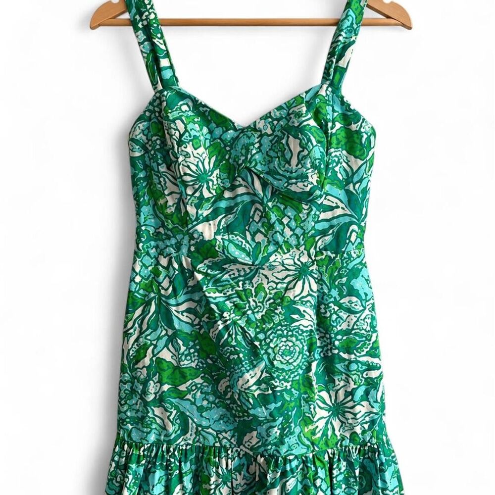 Lilly-pulitzer Women's Green and Blue Playsuit-romper